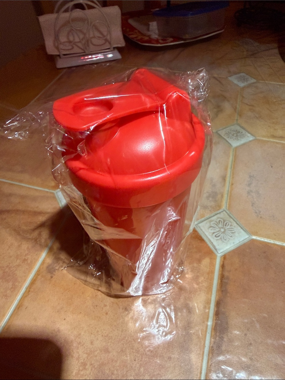 NWT Red Travel Drink Tumbler with Flip Lid